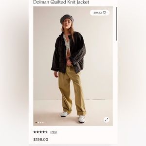 Free people dolman quilted jacket